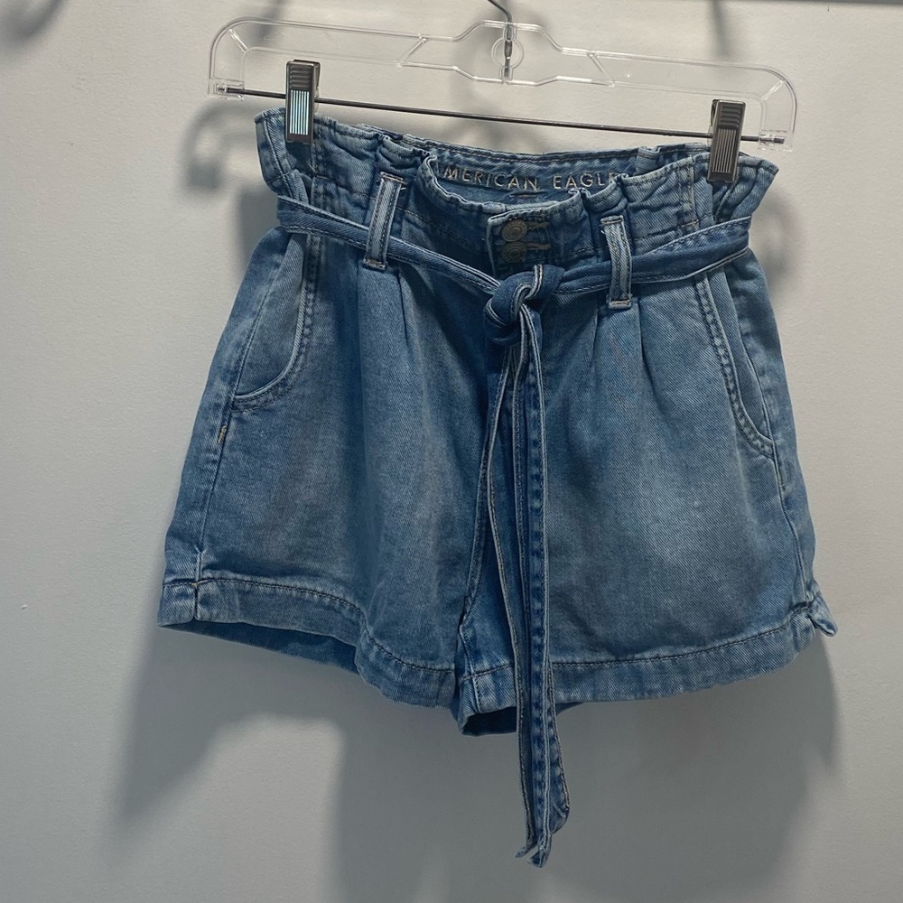 American Eagle Outfitters High Waist Blue Shorts